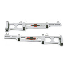Load image into Gallery viewer, Spark-Plug-Wire-Loom-Set;-Linear-Style;-With-Bowtie-Logo;-Fits-Bb-Chevy;-Chrome