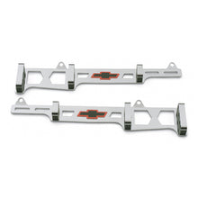 Load image into Gallery viewer, Spark-Plug-Wire-Loom-Set;-Linear-Style;-With-Bowtie-Logo;-Fits-Sb-Chevy;-Chrome