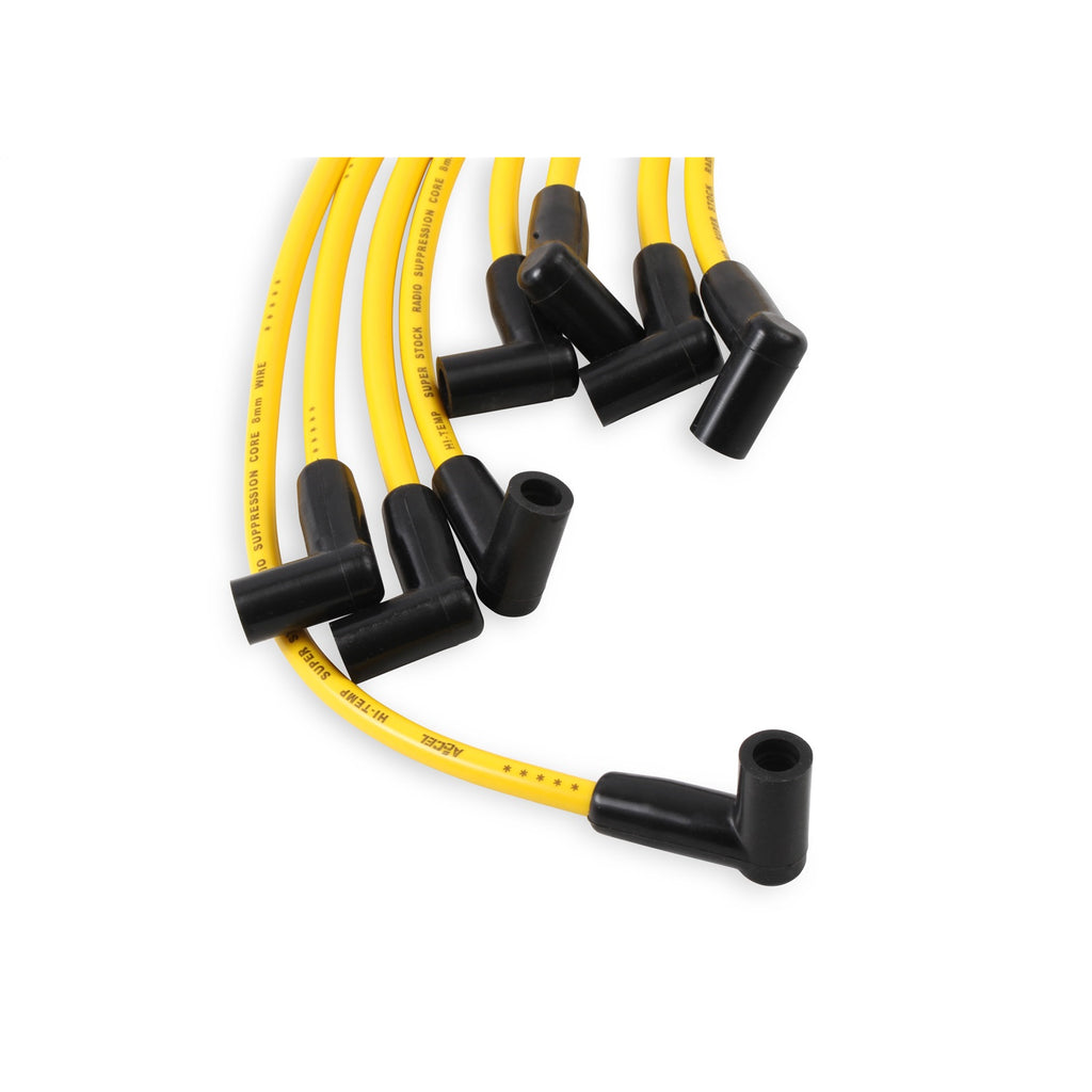 Spark-Plug-Wire-Set---8Mm---Yellow-With-Hei-Stock-Style-Boots