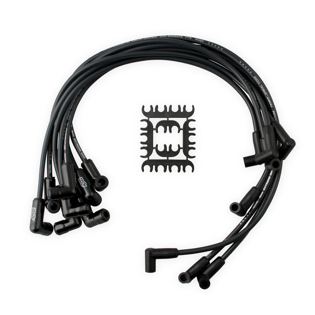 Spark-Plug-Wire-Set---Extreme-9000-Black-Ceramic-Boot---ChevyGmc-V8-Hei-75-86-Over-Valve-Cover