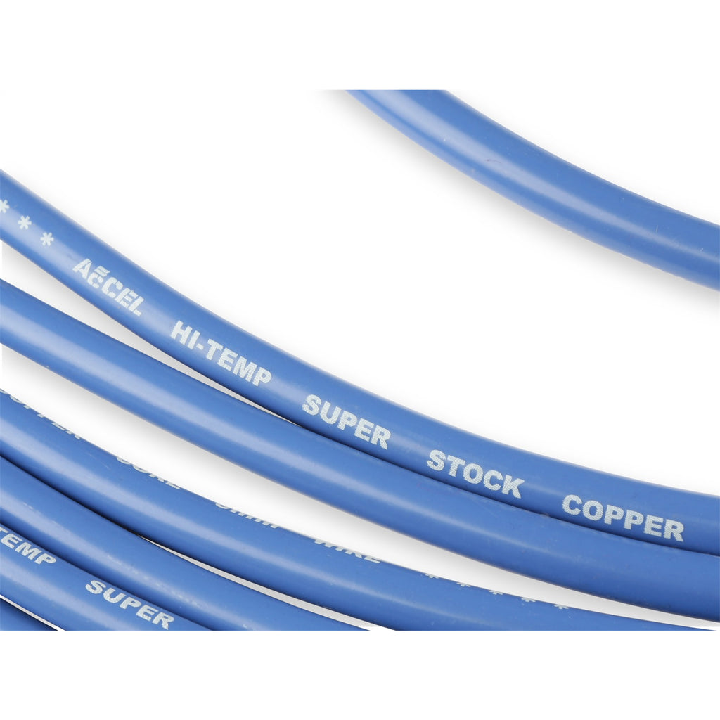 Spark-Plug-Wire-Set---Super-Stock-Copper-Core-8Mm---90-Deg.-Boots---Blue