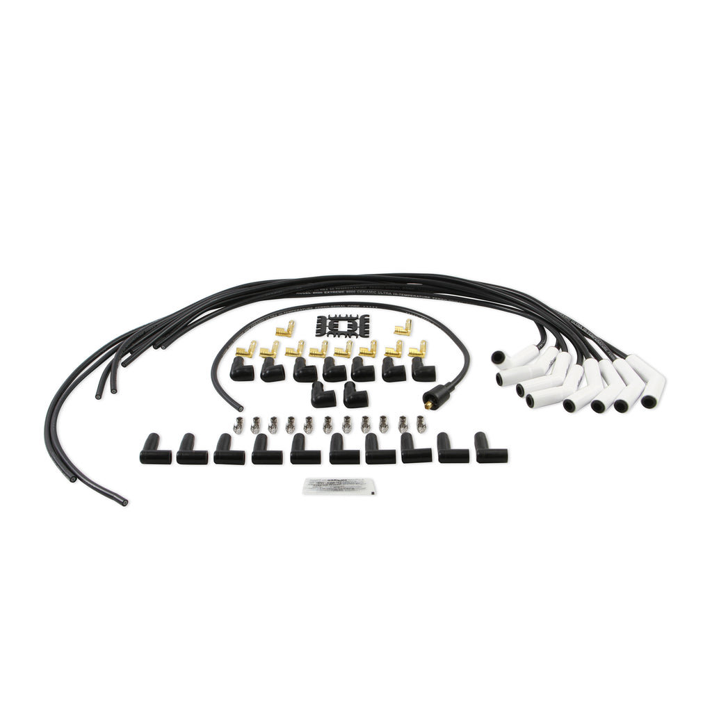 Spark-Plug-Wire-Set---Universal---135-Deg-White-Ceramic-Boots