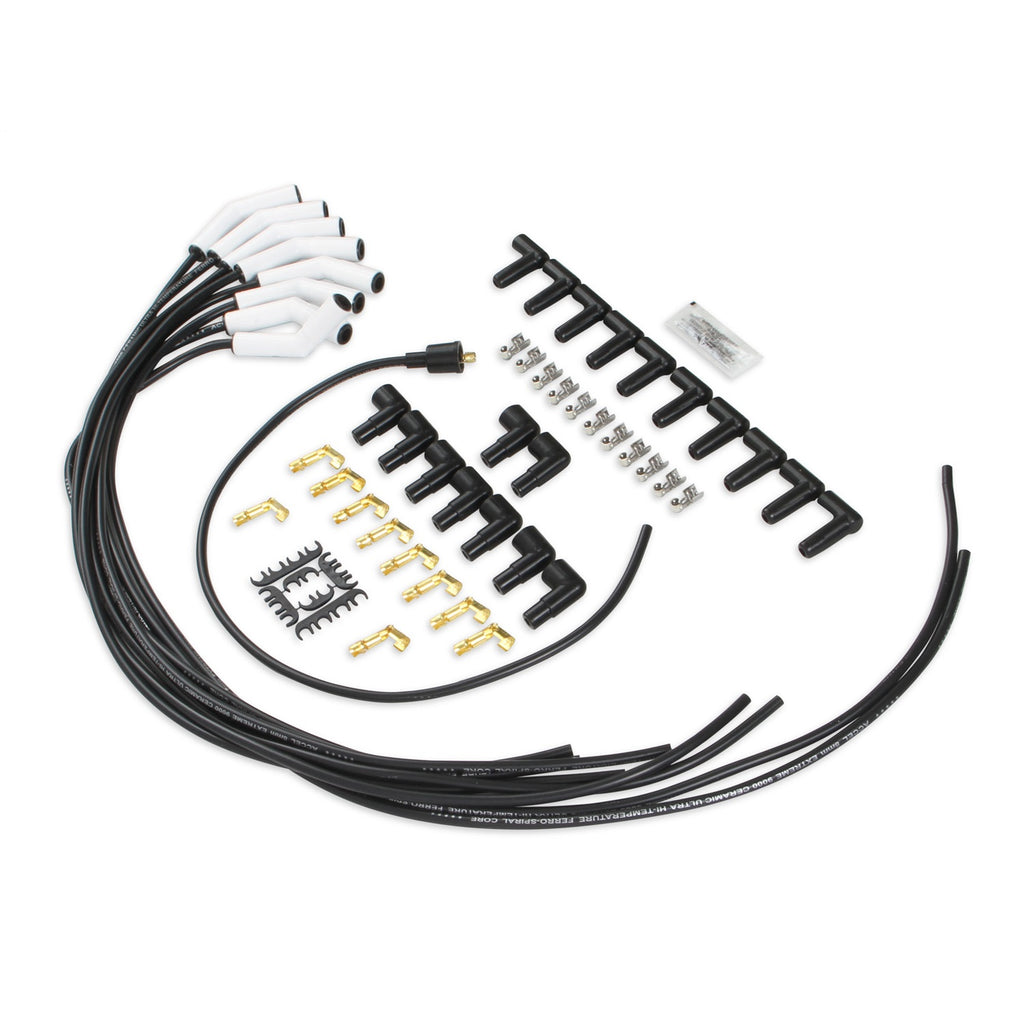 Spark-Plug-Wire-Set---Universal---135-Deg-White-Ceramic-Boots