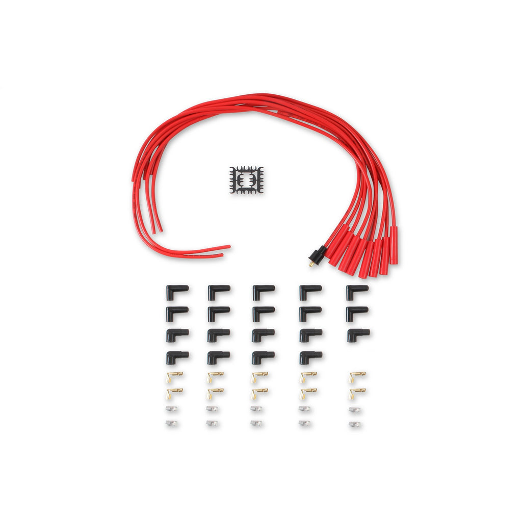 Spark-Plug-Wire-Set--8Mm----Red-Wire-With-Red-Straight-Boots