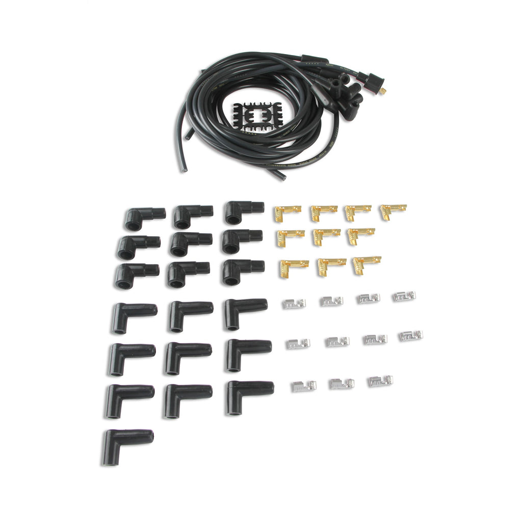 Spark-Plug-Wire-Set--8Mm---Black-Wire-With-Black-90-Deg-Boots