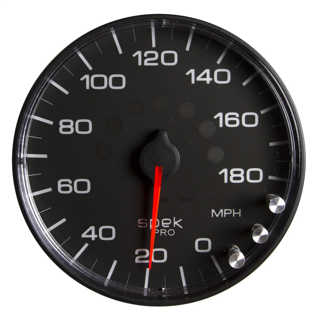 Spek-Pro-Gauge-Speedometer-5In-180-Mph-Elec.-Programmable-BlackBlack