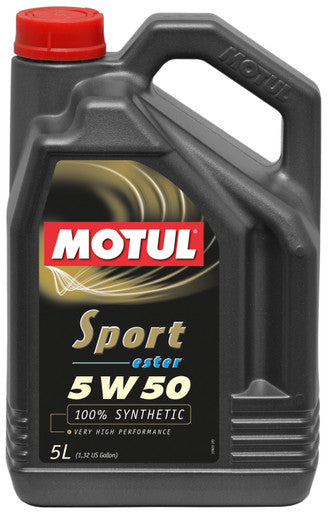 Motul 102716 Sport 5W50 Synthetic Engine Oil - 5L