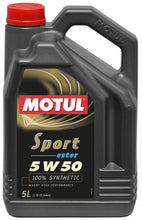 Load image into Gallery viewer, Motul 102716 Sport 5W50 Synthetic Engine Oil - 5L