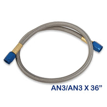 Load image into Gallery viewer, Stainless-Steel-Braided-Hose--3An-3-Foot-Blue