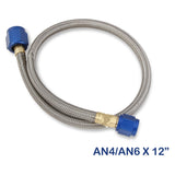 NOS 15350NOS  Stainless Steel Braided Hose -4An To -6An X 12
