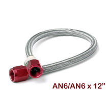 Load image into Gallery viewer, Stainless-Steel-Braided-Hose--6An-1-Foot-Red