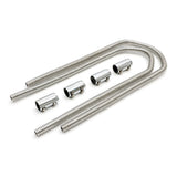 Trans-Dapt 8209 STAINLESS STEEL HEATER HOSE KIT-CHROMED ALUMINUM ENDS
