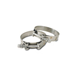 Vibrant 27810 Stainless Steel T-Bolt Clamps (Pack of 2) - Clamp Range: 3.38