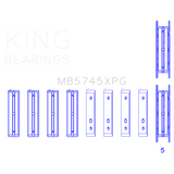 King Engine Bearings MB5745XPG MAIN BEARING SET For SUBARU FA20, TOYOTA 4U-GSE