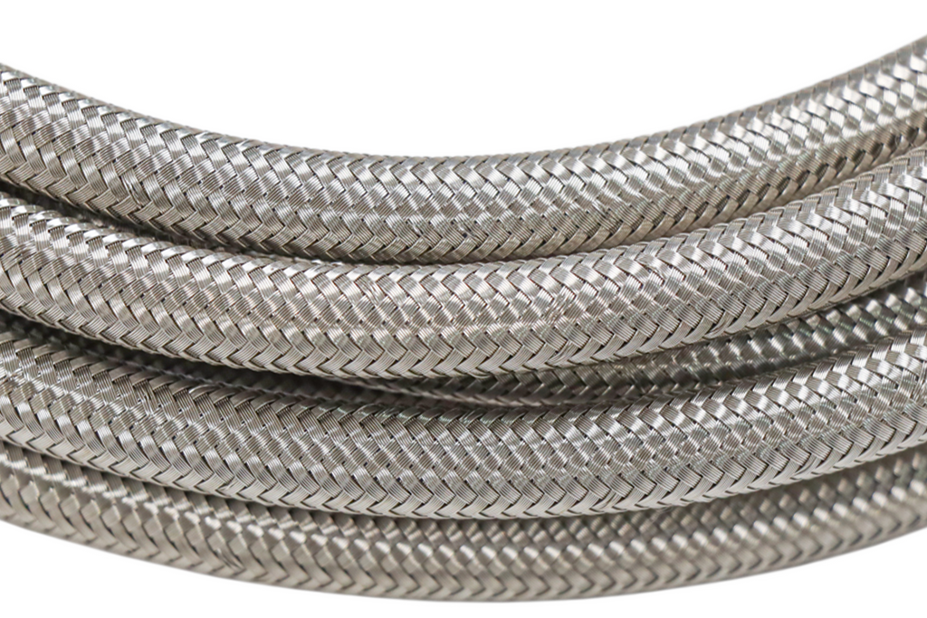 FiTech Fuel Injection 51007 Go Fuel AN-6 PTFE Stainless Steel 40 Ft Hose Kit