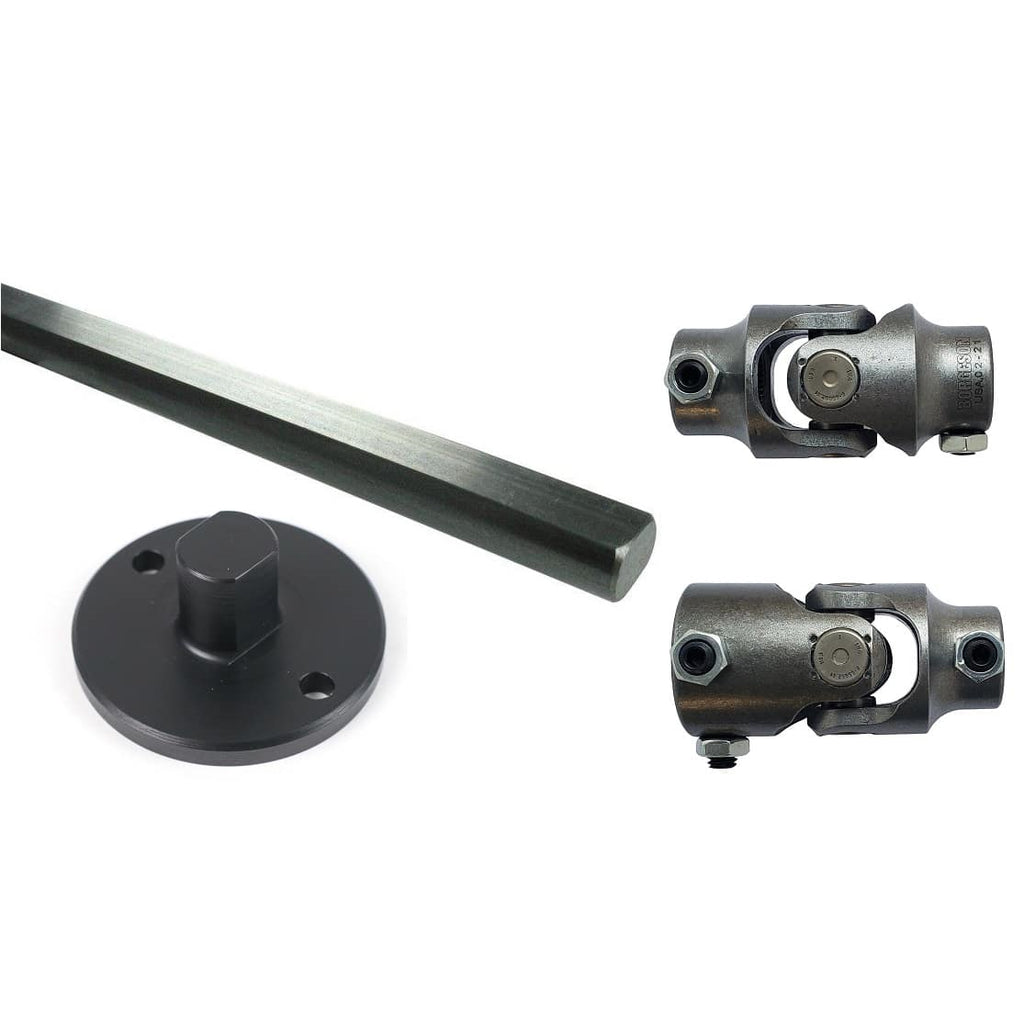 Steering-Column-U-Joint-Kit-For-1965-1978-F-100,-Stock-Column-To-79-93-Mus-Rack.