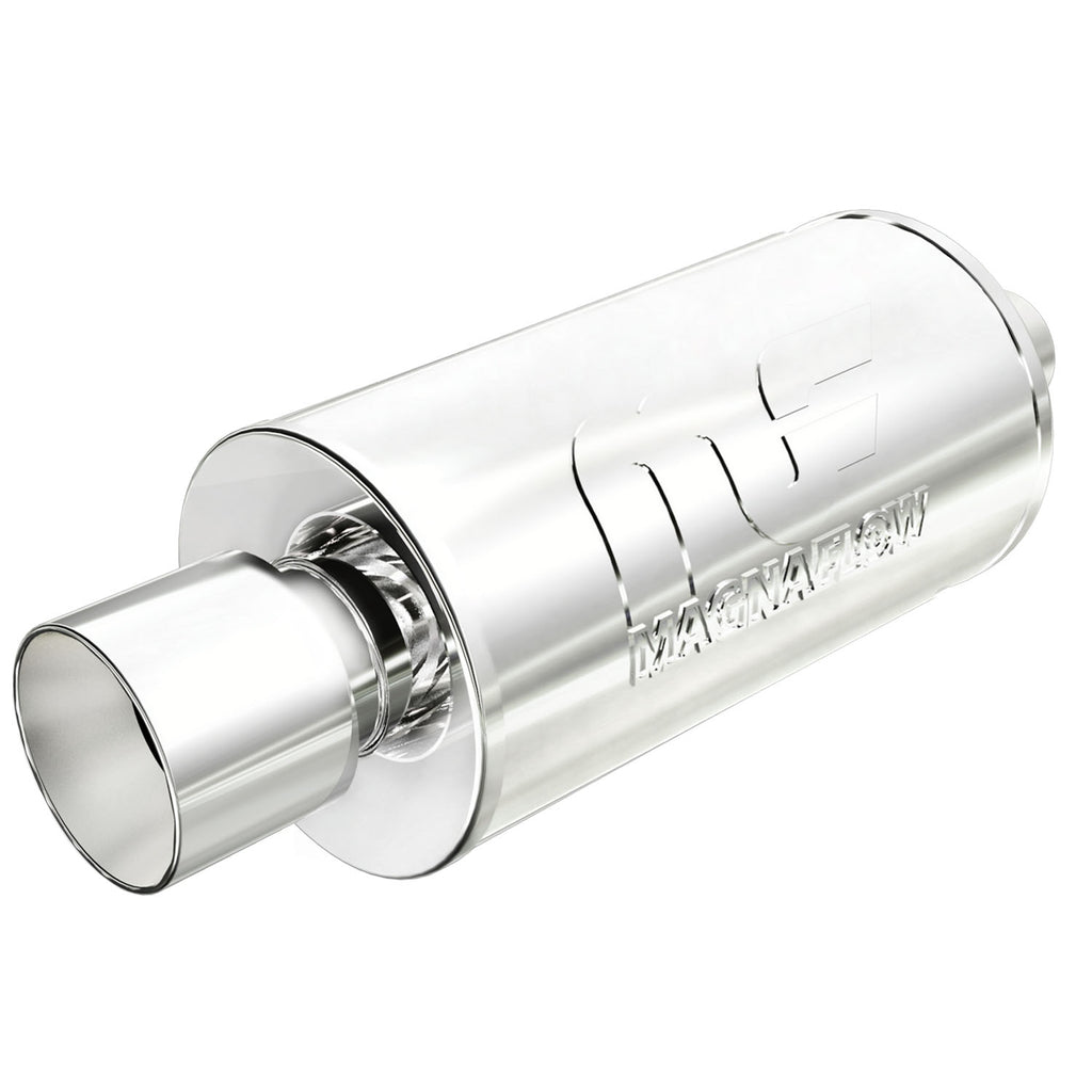 Straight-Through-Performance-Muffler;-2.254In.-CenterCenter;--7X14x7-Body