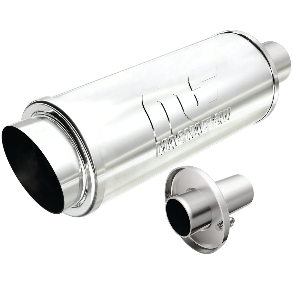 Straight-Through-Performance-Muffler;-2.254In.-CenterCenter;--5X14x5-Body