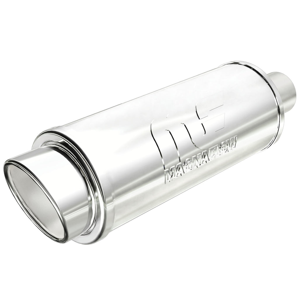 Straight-Through-Performance-Muffler;-2.254In.-CenterCenter;--5X14x5-Body
