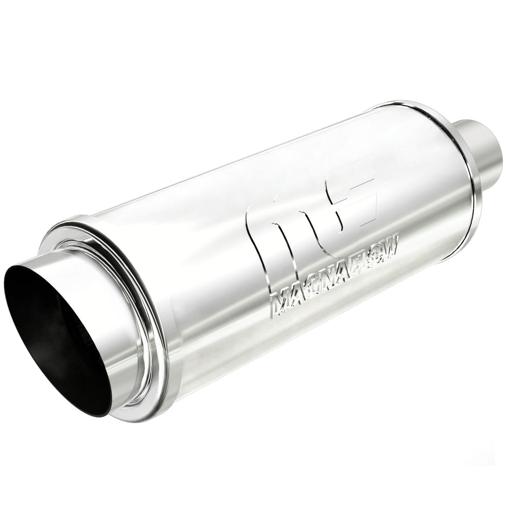 Straight-Through-Performance-Muffler;-2.254In.-CenterCenter;--5X14x5-Body