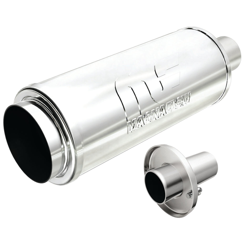 Straight-Through-Performance-Muffler;-2.254In.-CenterCenter;--5X14x5-Body