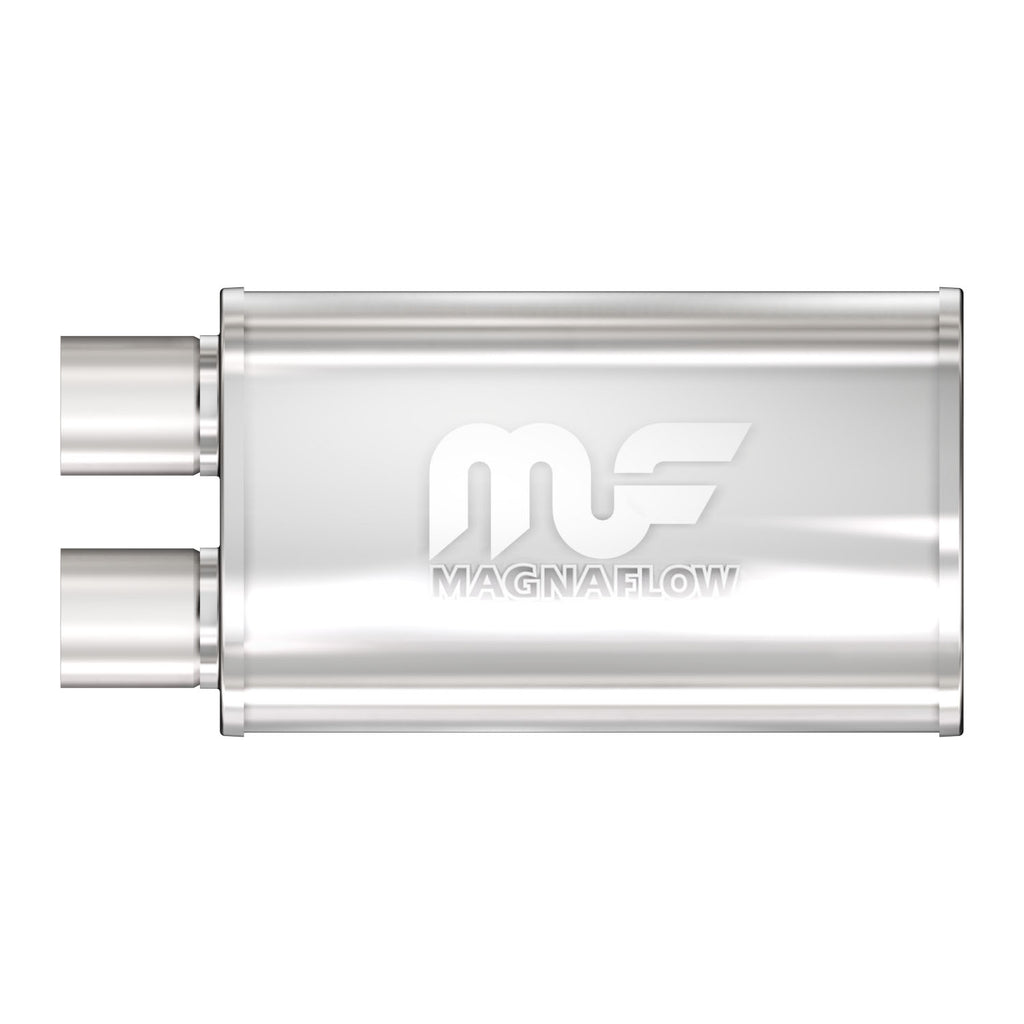 Straight-Through-Performance-Muffler;-2.5In.-Offset-Same-End;--5X14x8-Body
