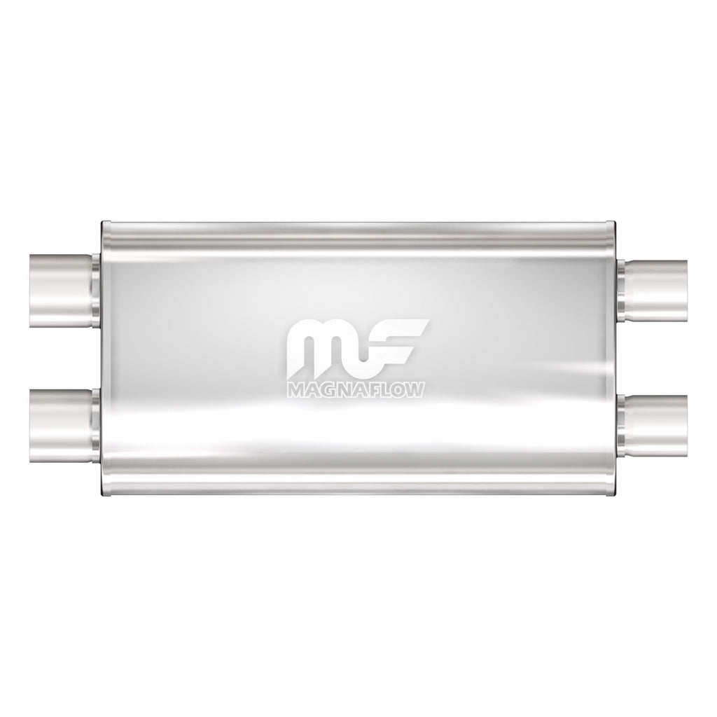 Straight-Through-Performance-Muffler;-2.5In.-DualDual;--5X22x11-Body
