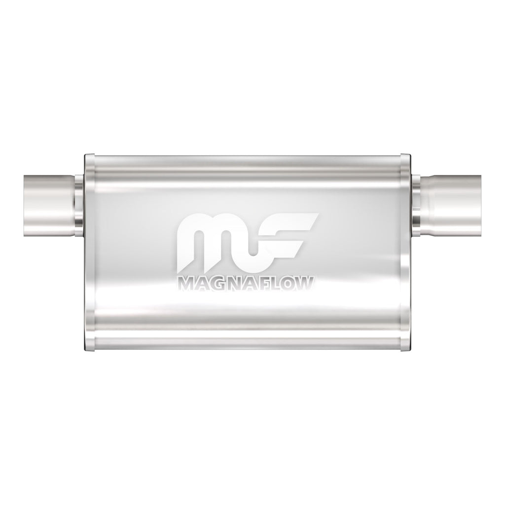 Straight-Through-Performance-Muffler;-2.5In.-Offset-Same-Side;--5X14x8-Body