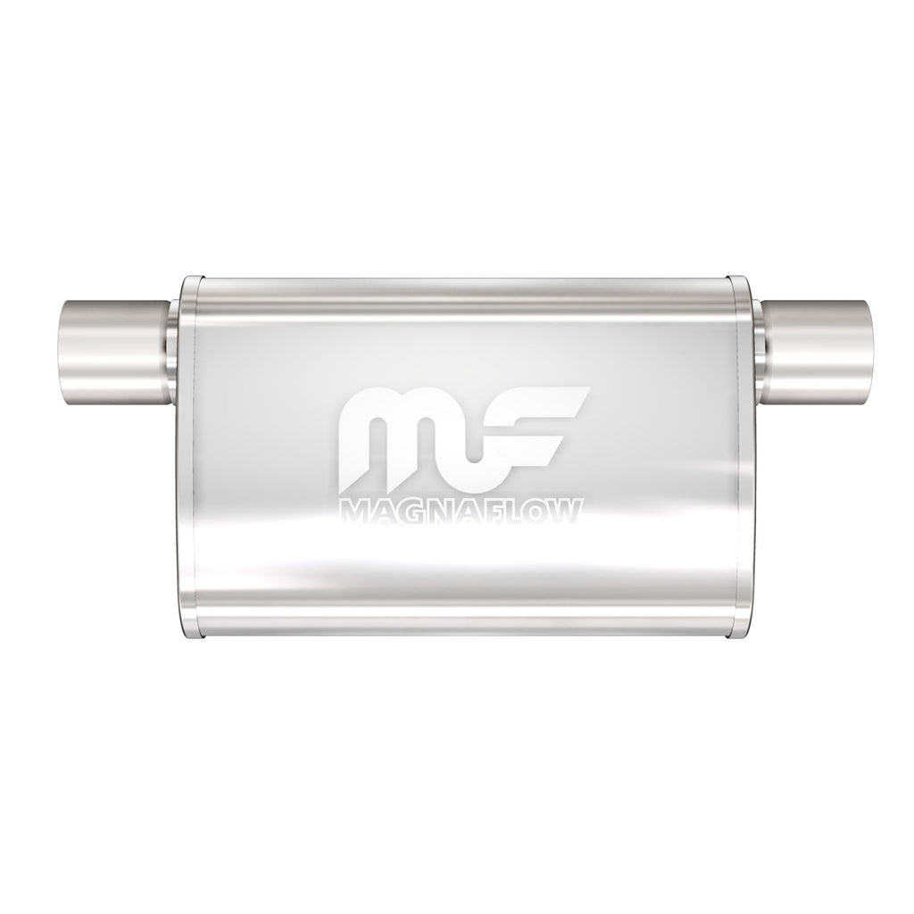 Straight-Through-Performance-Muffler;-2.5In.-Offset-Same-Side;--4X11x9-Body