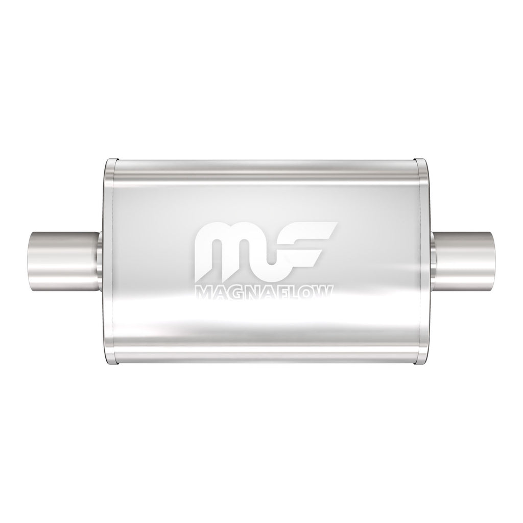 Straight-Through-Performance-Muffler;-2.5In.-CenterCenter;--4X14x9-Body