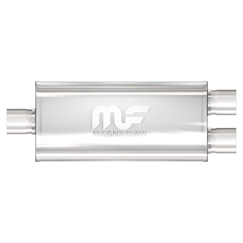 Straight-Through-Performance-Muffler;-2In.-CenterDual;--5X14x8-Body