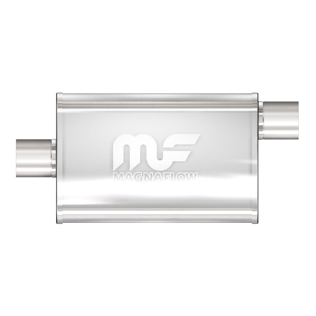 Straight-Through-Performance-Muffler;-2In.-OffsetCenter;--4X14x9-Body