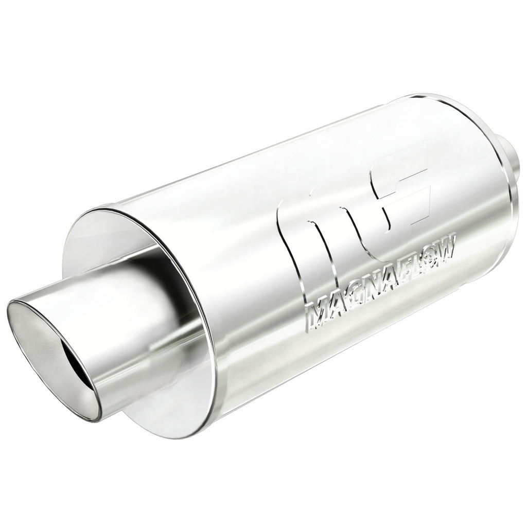 Straight-Through-Performance-Muffler;-34In.-CenterCenter;--7X14x7-Body