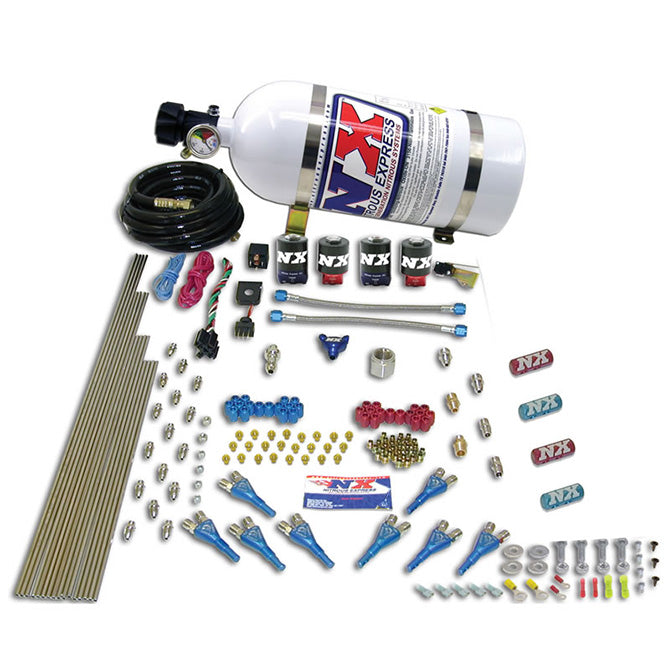 Street-Shark-Gas-4-Solenoids-Nitrous-Kit-(100-150-250Hp)-W5Lb-Bottle