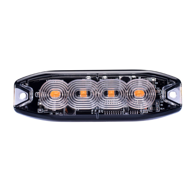 Strobe-Pro-Series-4-Led-Ultra-Thin-Strobe-Marker-W-Clear-Lens-(WhiteAmber)