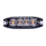 Race Sport RS3020BSP Strobe PRO Series 4-LED Ultra Thin Strobe Marker w/ Clear Lens (White/Amber)
