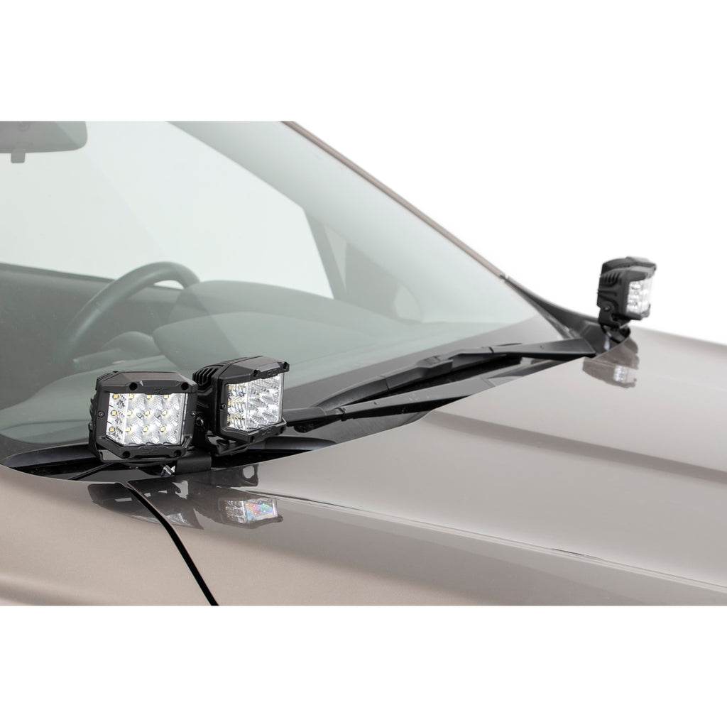 Subaru-2-Inch-Led-Lower-Windshield-Ditch-Kit-14-18-Forester-Amber-Drl-Rough-Country