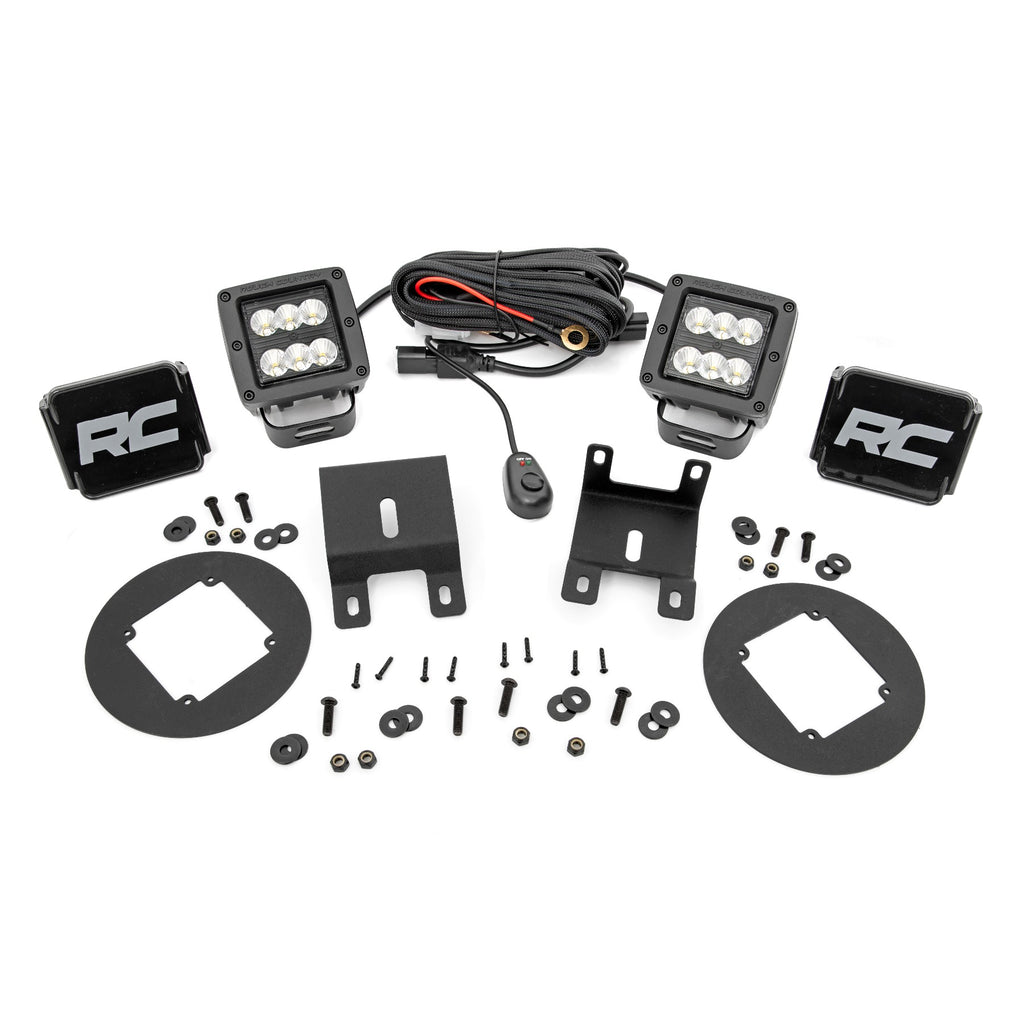 Subaru-Led-Fog-Light-Kit-Black-Series-Flood-Beam-For-15-19-Outback-Rough-Country