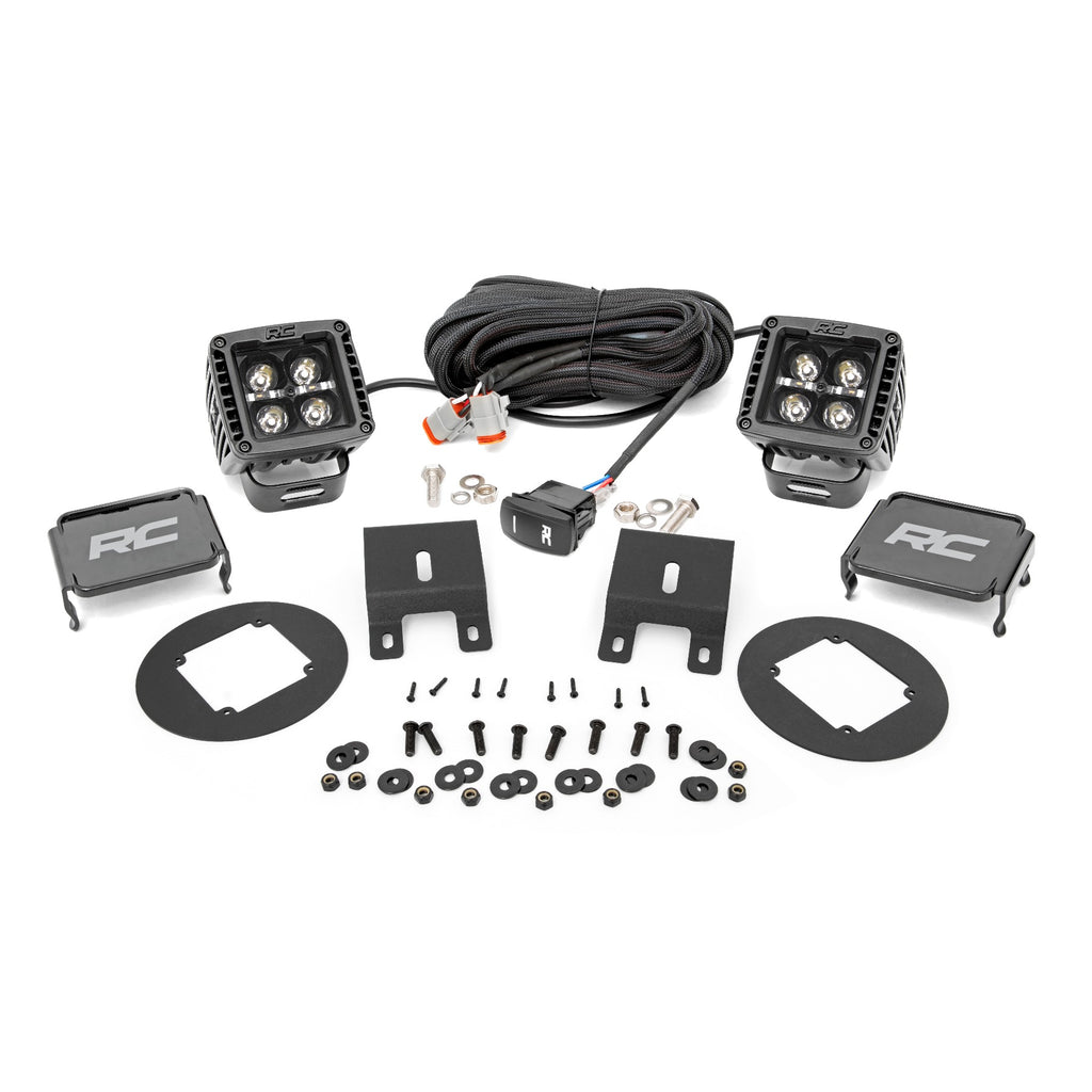 Subaru-Led-Fog-Light-Kit-Black-Series-WAmber-Drl-For-15-19-Outback-Rough-Country