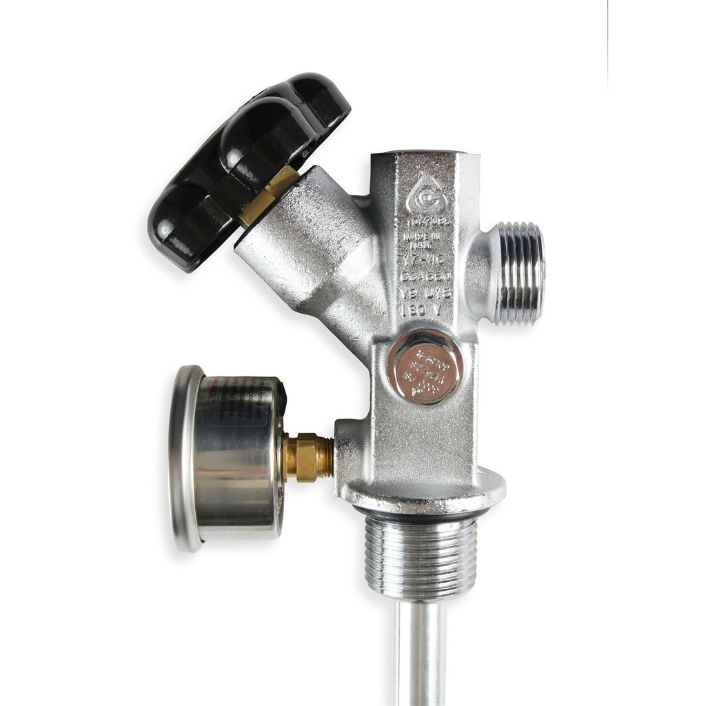 Super-Hi-Flo-Bottle-Valve-Assembly-W-Siphon-Tube-And-Black-Gauge