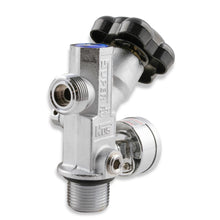Load image into Gallery viewer, Super-Hi-Flo-Bottle-Valve-With-Blue-Face-Gauge