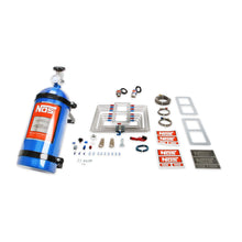 Load image into Gallery viewer, Supercharger-Nitrous-System,-Polished-Injector-Plate,-Red--Blue-Plumbing,-Blue-Bottle