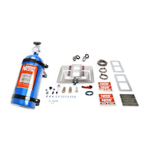 Load image into Gallery viewer, Supercharger-Nitrous-System,-Polished-Injector-Plate,-Red--Blue-Plumbing,-Blue-Bottle