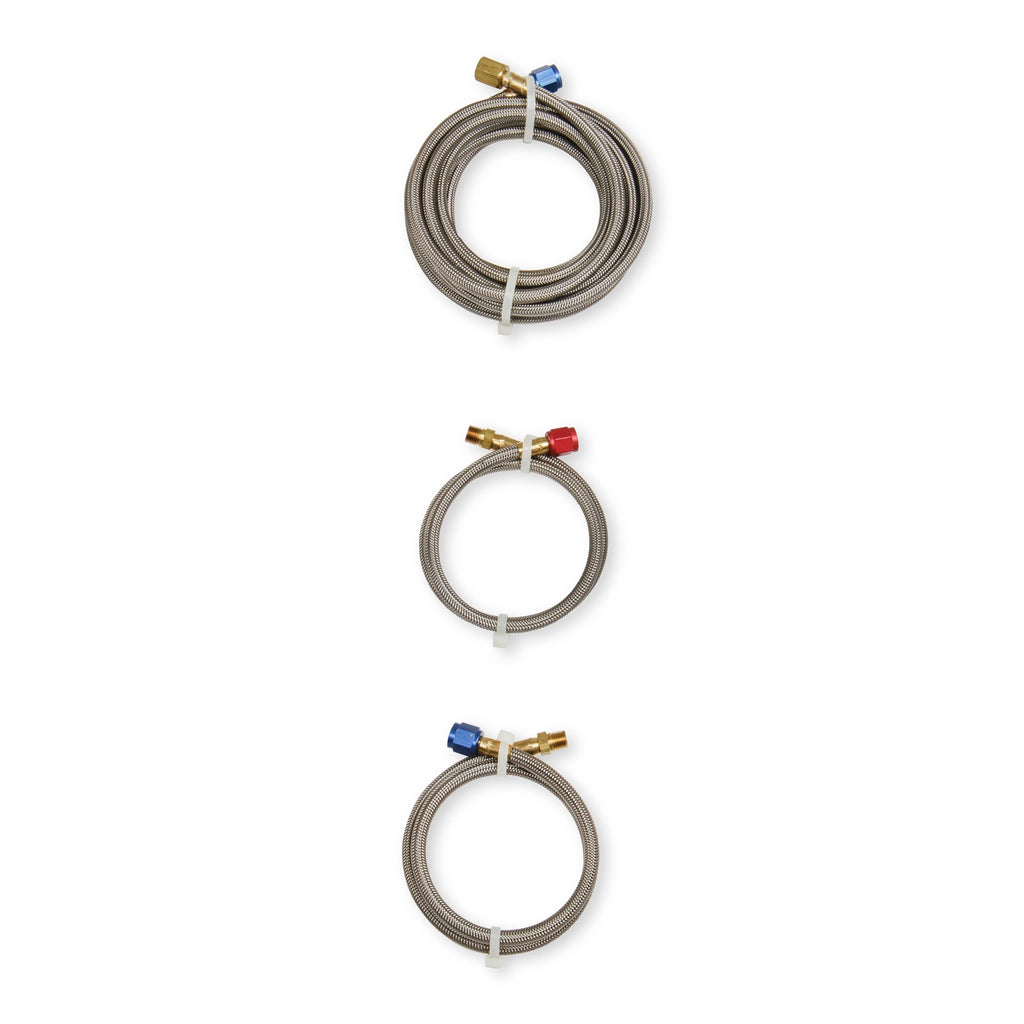 Supercharger-Nitrous-System,-Polished-Injector-Plate,-Red--Blue-Plumbing,-Blue-Bottle