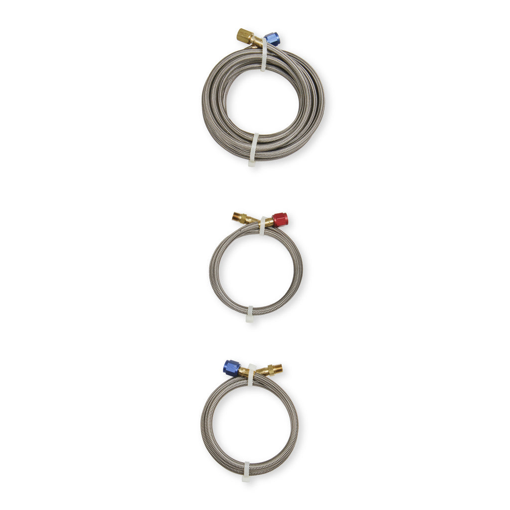 Supercharger-Nitrous-System,-Polished-Injector-Plate,-Red--Blue-Plumbing,-Blue-Bottle