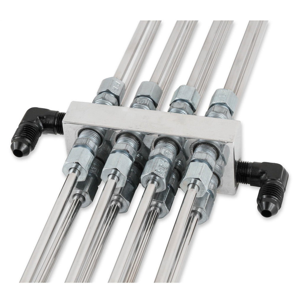 Supercharger-Polished-Injector-Plate-With-Black-Plumbing