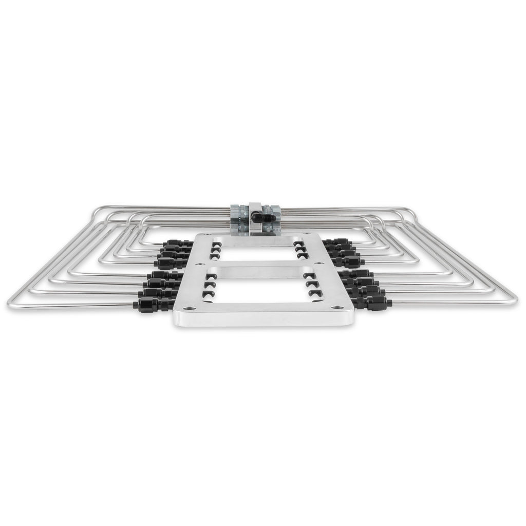 Supercharger-Polished-Injector-Plate-With-Black-Plumbing