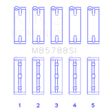 King Engine Bearings MB5788SI0.5 MAIN BEARING SET For SUZUKI J24B