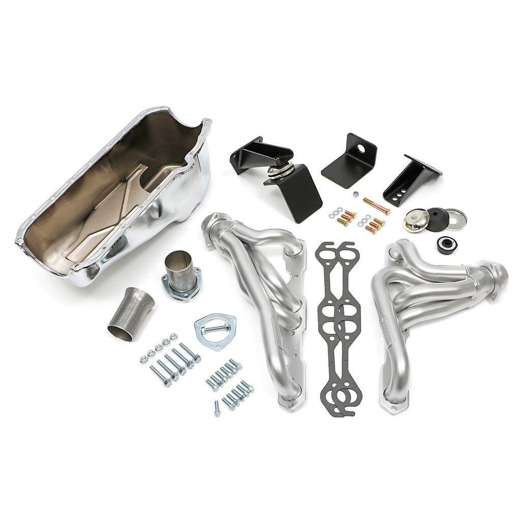 Swap-In-A-Box-Kit-5579-Sbc-Into-7286-Jeep-Cj-With-Elite-Htc-Hedders195964-Pontiac-Engines