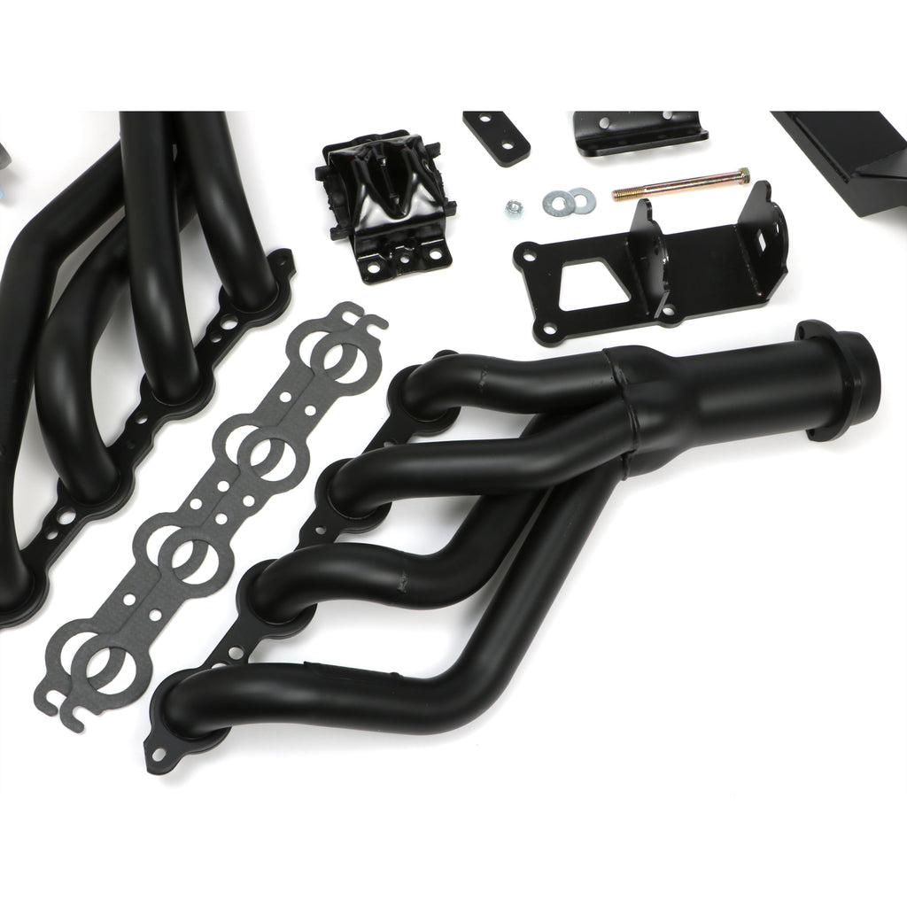 Swap-In-A-Box-Kitls-Engine-Into-7581-Fbody-Manual-Trans;-Black-Maxx-Headers195964-Pontiac-Engine